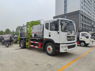 餐廚垃圾車，收集運(yùn)輸剩飯剩菜泔水垃圾我擔(dān)當(dāng)，干濕分離我本領(lǐng)大